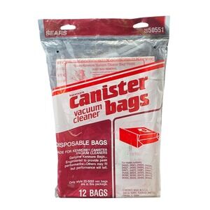 Kenmore 20-5055 Canister Vacuum Cleaner Disposable Bags 12 Pack Sears USA Made
